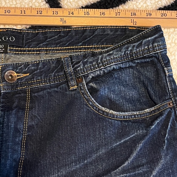 Akoo No Rivals Men's Dark Blue Distressed Jeans sz 40 - Picture 12 of 12